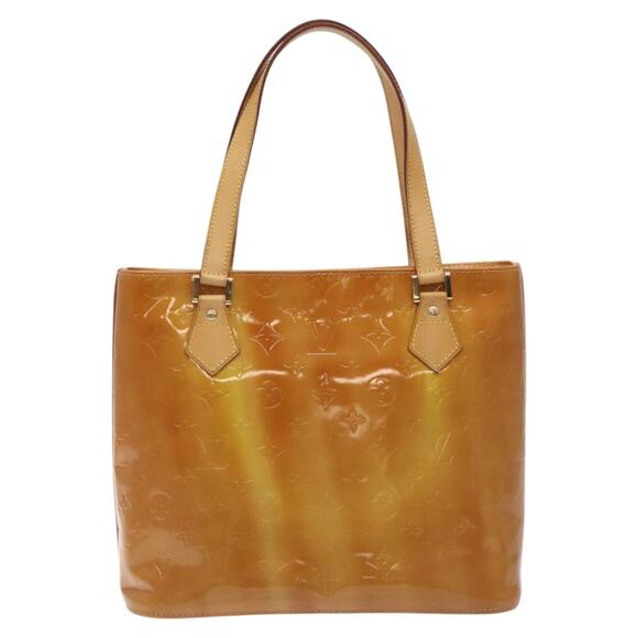 LOUIS VUITTON Monogram Vernis Houston Hand Bag Beige M91004 - Picture 2 of 16